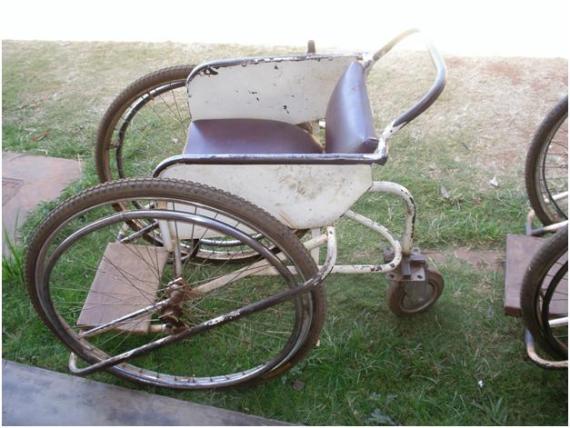 AIDS Center wheelchair with old tires